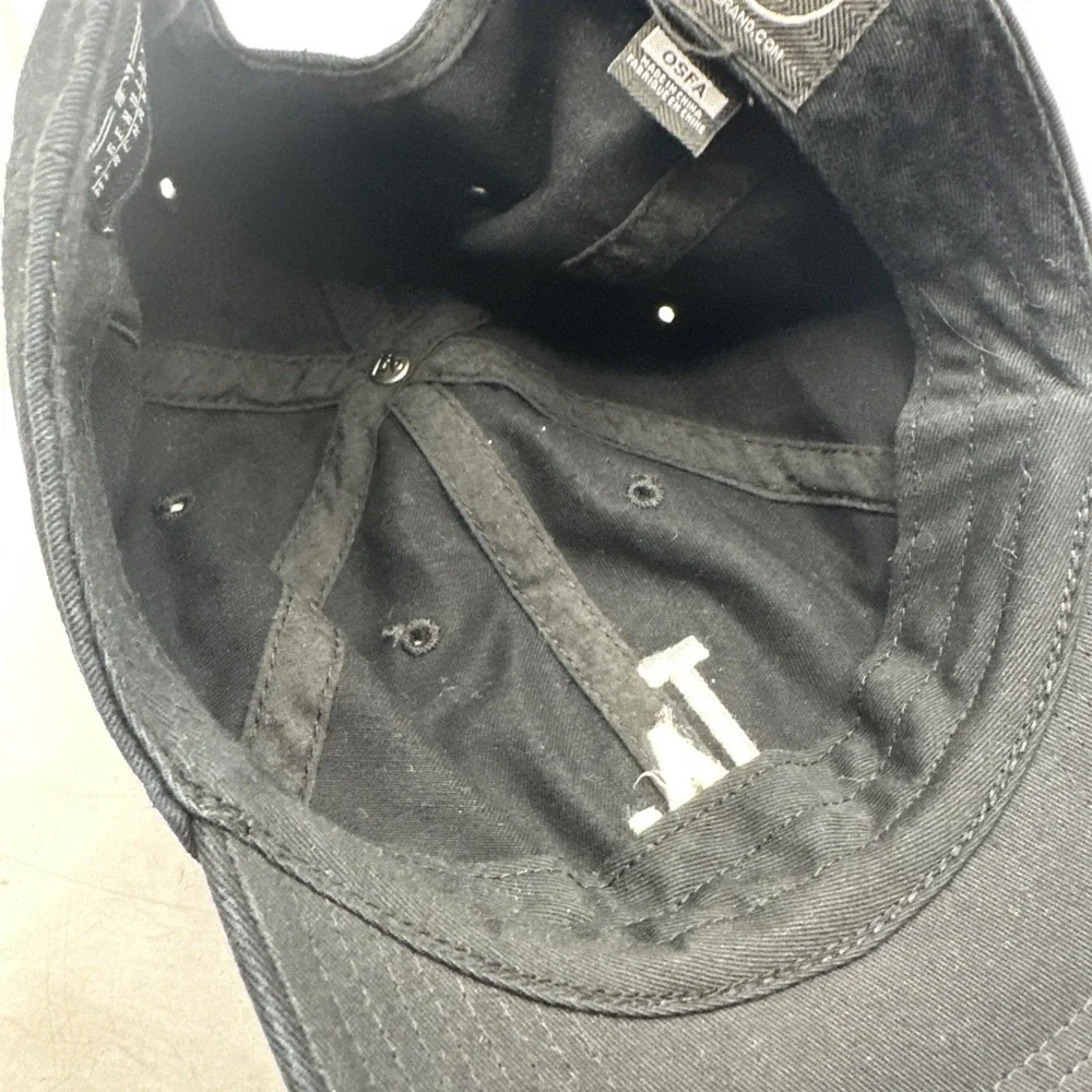 Los Angeles Dodgers MLB '47 Brand Black Adjust Dad Hat Cap Cotton One Size Fit